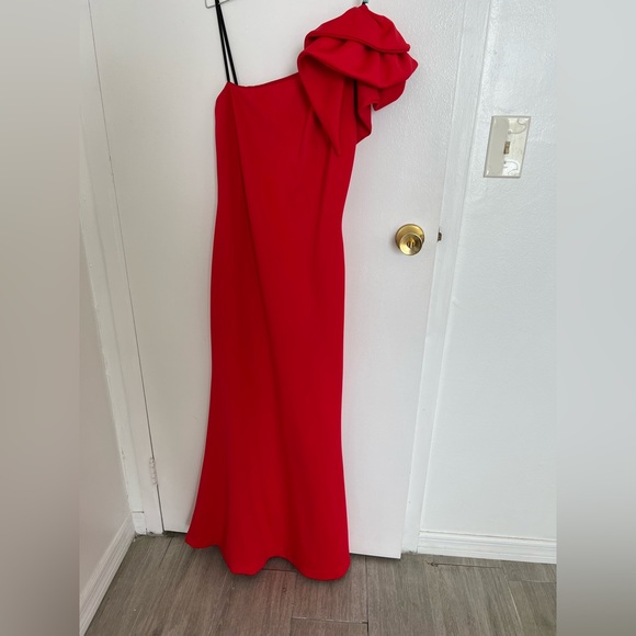 Aqua red gown (size 6) - Picture 2 of 13